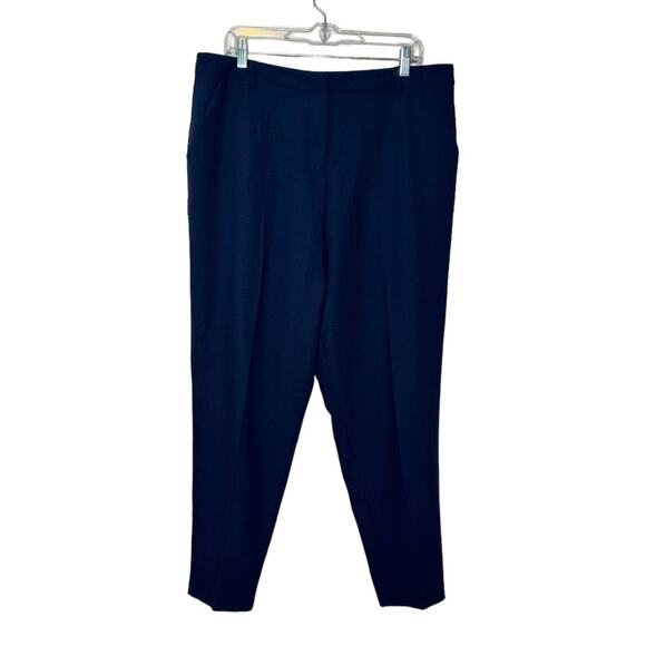Asos navy blue flat front pants size 14 - Picture 1 of 9